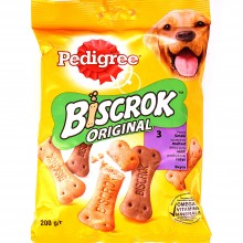 Лакомство для взрослых собак Pedigree Biscrok бисквитные косточки ассорти