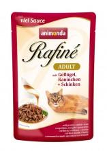 Animonda Rafine Soupe Adult/ Паучи для кошек с птицей, кроликом и ветчиной 100г