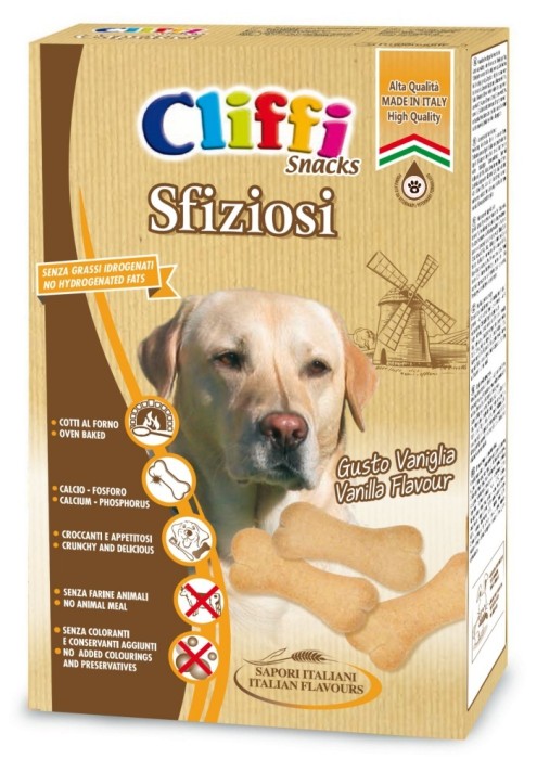 Cliffi Sfiziosi Snacks/ Лакомство для собак "Бисквиты с кальцием"   