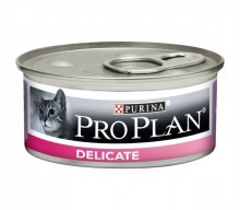 Purina Pro Plan консервы мусс  для взрослых кошек с индейкой и рисом идеальное пищеварение, 4+1 в подарок!