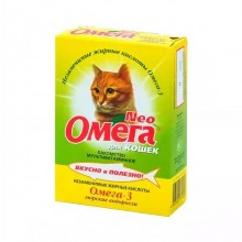 Витамины для кошек "Омега Нео" с морскими водорослями, 90 шт.