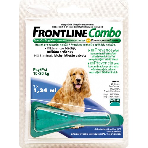 Frontline Combo M для собак весом 10-20кг 