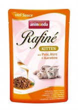 Animonda Rafine Soupe Kitte/ Паучи для котят с индейкой, сердцем и морковью 100г