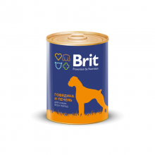 Brit Red Meat&Live/ Консервы для собак с говядиной и печенью 850г