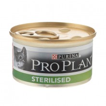 Purina Pro Plan консервы паштет для кастрированных кошек лосось и тунец, Sterilised