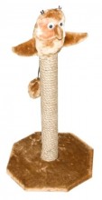 Когтеточка "Сова на столбике", 60 см, сизаль, основание 36,5x36,5 см