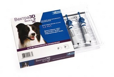 Вектра 3D инсектоакарицидные капли для собак 10-25кг, 3* 3,6мл купить