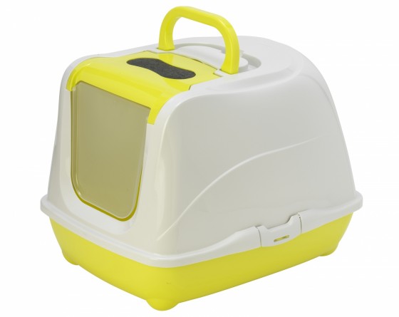 Туалет-домик Jumbo с угольным фильтром, 57х44х41см, лимонно-желтый 