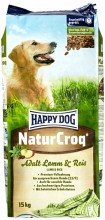 Корм Happy dog для чувствительных собак, с ягненком и рисом +3 кг в подарок!, NaturCroq Lamm&Reis