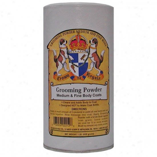 Crown Royale Grooming Powder Medium Fine 454г/ Пудра для тонкой, шелковистой и средней шерсти собак 
