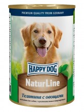 Happy dog консервы для собак с телятиной и овощами (фарш)