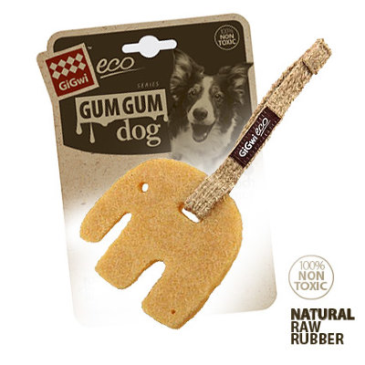 GiGwi Игрушка для собак из экорезины и текстиля Маленький Слон 9см