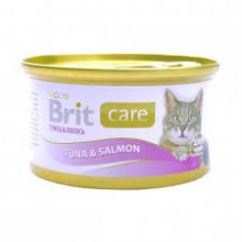 Brit Care Tuna&Salmon/ Консервы для кошек с тунцом и лососем 80г