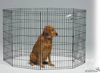 Вольер 8 панелей 61х107h черный, вес 13,2 кг (арт.542DR)