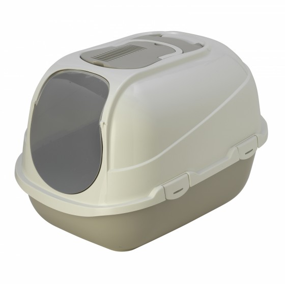 Туалет-домик Mega Comfy с совком и угольным фильтром, 65,7x49,3х47, теплый серый 
