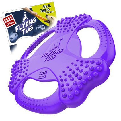  GiGwi Flying Tug/ Флайн Таг игрушка для собак для перетяжек и бросков фиолетовая 24см купить 