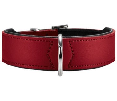 Hunter ошейник для собак Basic 60 (47-54 см)/3,9 кожа красный/черный