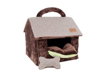 Puppia Witta House / Домик &quot;Вита&quot; со съемной подушкой и игрушкой, коричневый
