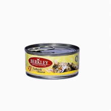 Berkley консервы для кошек с индейкой и сыром, Adult Turkey&Cheese