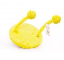Игрушка для кошек "НЛО", 20х25 см, желтая, плюш