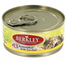 Berkley консервы для кошек с кроликом, говядиной и цуккини
