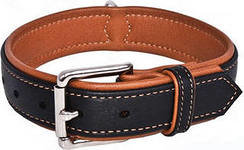 Hunter ошейник для собак Canadian 65 (50-56 см) кожа лося черный/коньячный