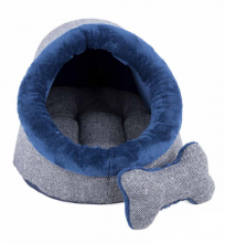 Puppia Witta Cava/ Домик-пещера "Вита" со съемной подушкой и игрушкой, темно-синий 35*53*32см