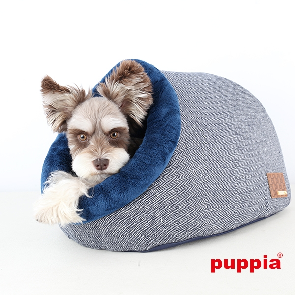 Puppia Witta Cava/ Домик-пещера "Вита" со съемной подушкой и игрушкой, темно-синий 35*53*32см  