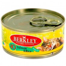 Berkley консервы для кошек с лососем и рисом, Adult Salmon&Rice