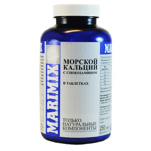 Marimix Морской кальций с глюкозамином 250 таблеток 