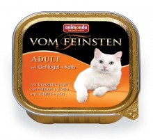 Animonda Vom Feinsten Classic/ Консервы для кошек с  домашней птицей и телятиной 100г