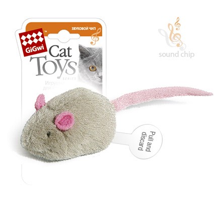 GiGwi Игрушка для кошек Мышка с электронным чипом 6 см купить 
