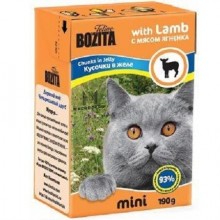 Bozita Mini With Lamb/ Кусочки с ягненком в желе для кошек 190г