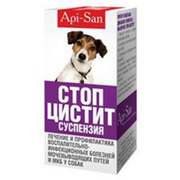 суспензия apicenna стоп-цистит био для собак, 50 мл