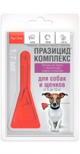 Празицид-Комплекс противопаразитарные капли широкого спректра действия на холку для щенков и собак от 5 до 10 кг