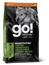 GO! Sensitivity Limited Ingredient Grain Free Turkey Recipe DF 26/14/ Беззерновой сухой корм с индейкой  для щенков и собак с чувствительным пищеварением