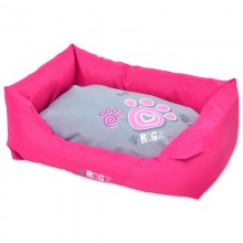 Лежак с бортиком и двусторонней подушкой серия "SPICE", "Розовая лапка"