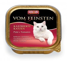 Animonda Vom Feinsten Castrated cat/ Консервы для кастрированных кошек с индейкой и томатами 100г