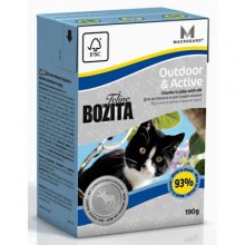 Bozita With Outdoor&Active/ Кусочки с мясом лося в желе для активных кошек  190г