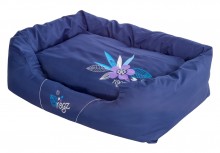Лежак с бортиком и двусторонней подушкой серия "SPICE", "Фиолетовый лес"