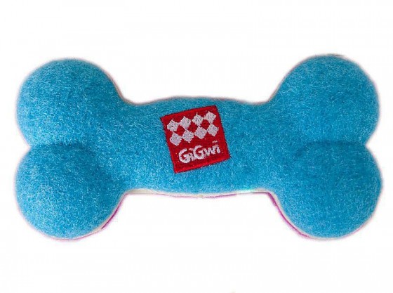 GiGwi Игрушка для собак Кость из теннисного фетра с пищалкой малая 11 см купить