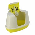 Туалет-домик угловой Flip с угольным фильтром, 55х45х38см, лимонно-желтый 