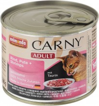 Animonda Carny Adult/ Консервы для кошек с говядиной индейкой и креветками