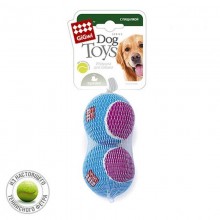 GiGwi Игрушка для собак Набор больших мячей из теннисного фетра с пищалкой 2шт*8 см